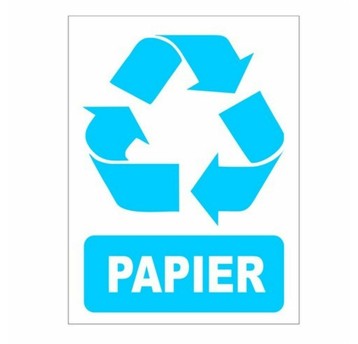 Naklejka recyklingowa odpday PAPIER 15x20cm 1szt