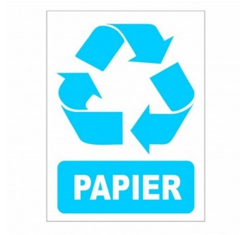 Naklejka recyklingowa odpday PAPIER 15x20cm 1szt