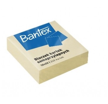 Notes samoprzylepny 50x50 żółte 240K Bantex