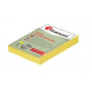 Notes samoprzylepny 51x76 ŻÓŁTY 100k Titanum