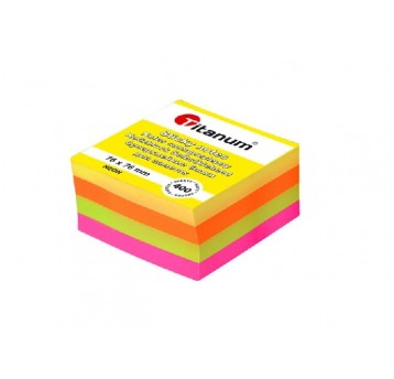 Notes samoprzylepny 76x76 FLUO 400k Titanum