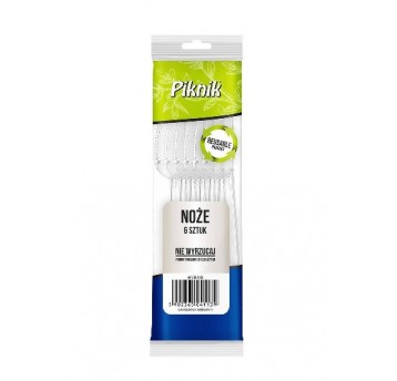 Nóż transparentny PIKNIK 6szt /100 REUSE