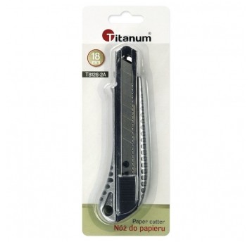 Nóż wysuwany 18mm Titanum Srebrny (T8126-2A)