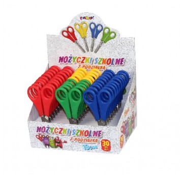 Nożyczki 13cm szkolne z podział FUN&JOY S01002/30
