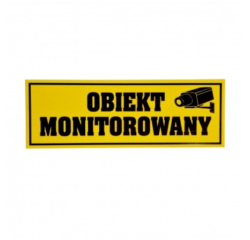 Obiekt Monitorowany Tabliczka PCV 290X115