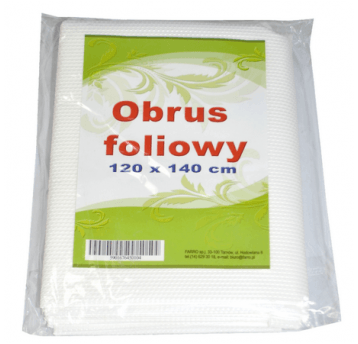 Obrus foliowy prostokąt biały 120x140cm FARRO
