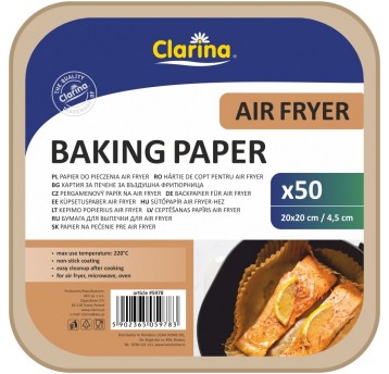 Papier do pieczenia AIR FRYER kwadrat 20cm 50 /48