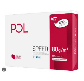 Papier ksero A4 POLSPEED BIAŁY 80g 500szt /5