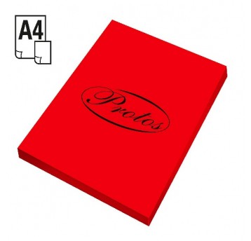 Papier ksero PROTOS A4 160G CZERWONY 50szt