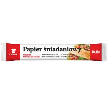 Papier śniadaniowy arkusze KUCHCIK 40szt folia /25
