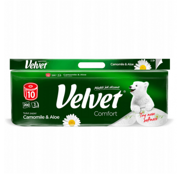 Papier toalet 3W VELVET RUMIANEK 200list 10rol /7