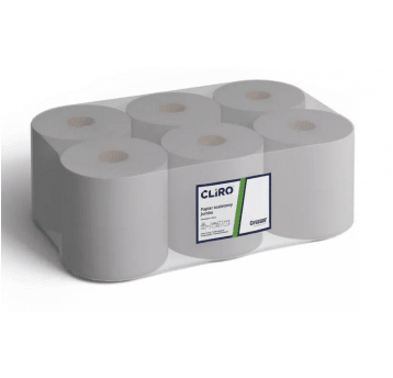 Papier toalet jumbo 1W fi27 CLIRO SZARY 6rol 51275