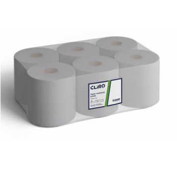 Papier toalet jumbo 1W fi27 CLIRO SZARY 6rol 51275
