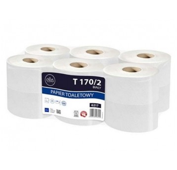 Papier toalet jumbo 2W 170m ELLIS BIAŁY 12rol