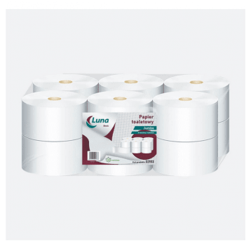 Papier toalet jumbo 2W 90m LUNA BIAŁY 12szt