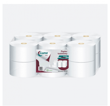 Papier toalet jumbo 2W 90m LUNA BIAŁY 12szt