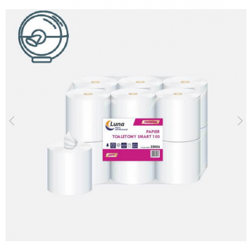 Papier toaletowy systemowy SMART 2W T100 12rol