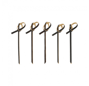 Patyczki bambusowe KNOT 6cm CZARNE 250szt