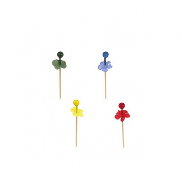 Patyczki bambusowe KWIATY JAGODA 7cm 144szt