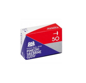 Pinezki srebrne 50szt GRAND /10