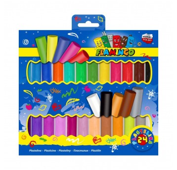 Plastelina FLAMINGO 24 kolory