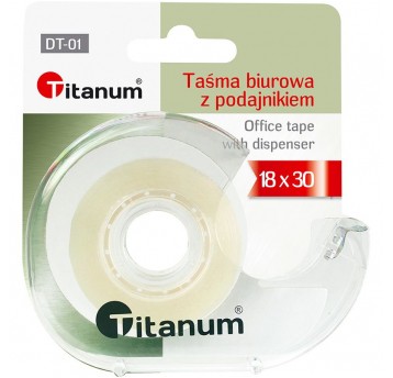 Podajnik do taśmy Titanum + taśma przezrocz 18x30