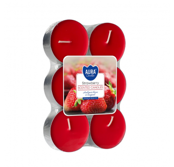 Podgrzewacz świeca MAXI AURA Truskawka 6szt