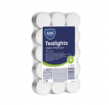 Podgrzewacz Tealight 4h PREMIUM AURA 30szt /24
