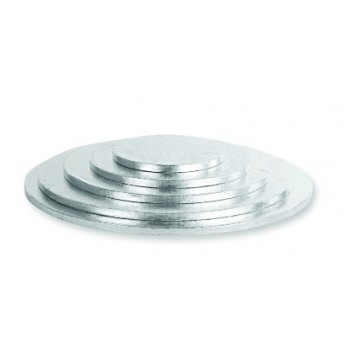 Podkład okrągły GRUBY srebny 25cm 1,2cm 1szt /5