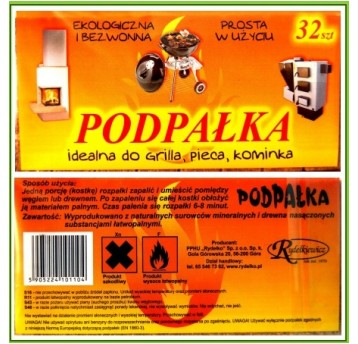Podpałka BRĄZOWA 32 kostki rydełkiewicz /45
