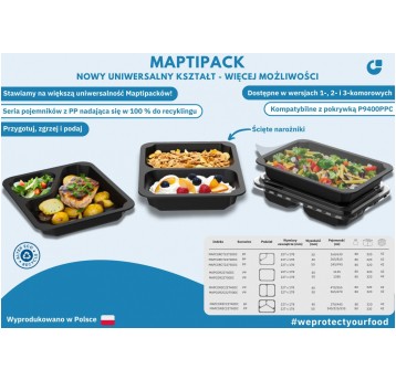 Pojemnik MAPCOR 227x178x50 CZARNY 1,4L 320szt