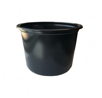 Pojemnik okrągły PP fi115 450ml CZARNY 50szt /10
