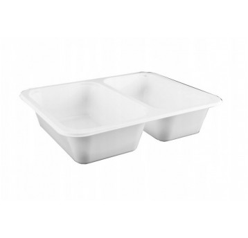 Pojemnik zgrzew 2-DZ 227x178x41 BIAŁY 320szt