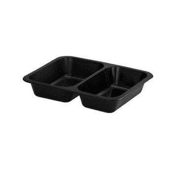 Pojemnik zgrzew LITE 2-DZ 227x178x40 czarny 600szt