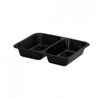 Pojemnik zgrzew LITE 2-DZ 227x178x40 czarny 600szt