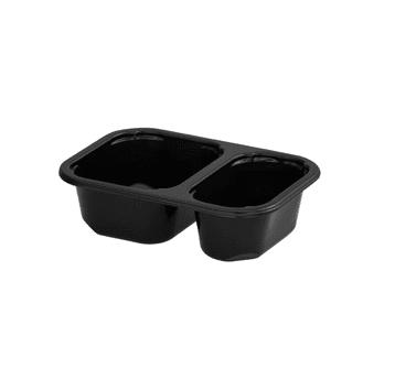 Pojemnik zgrzew MINI 2-DZ 160x112x45 CZARNY 456szt
