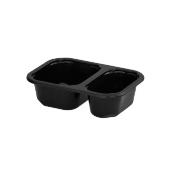 Pojemnik zgrzew MINI 2-DZ 160x112x45 CZARNY 528szt