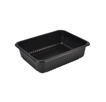 Pojemnik zgrzew Żebro 187x137x50 CZARN 850ml 640sz