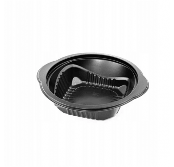 Pojemnik zgrzew żebro ZUPA 350ml CZARNY 50szt /12