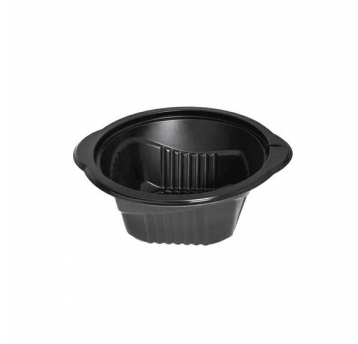 Pojemnik zgrzew żebro ZUPA 500ml CZARNY 50szt /12