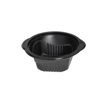 Pojemnik zgrzew żebro ZUPA 500ml CZARNY 50szt /12
