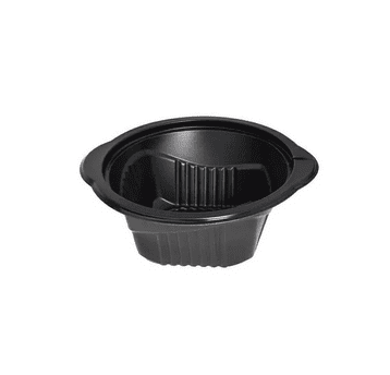 Pojemnik zgrzew żebro ZUPA 500ml CZARNY 50szt /12