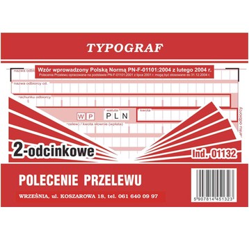 Polecenie przelewu II odcinkowe A6 1szt /5