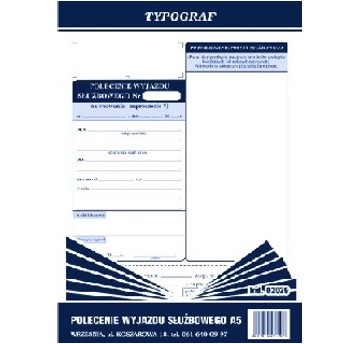 Polecenie wyjazdu służb/deleg A5 1szt /5