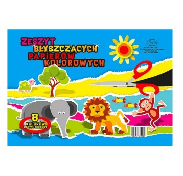PROTOS zeszyt papierów kolorowych A5 BŁYSZCZĄCY