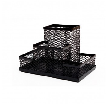 Przybornik na biurko Tres kaskadowy czarny metal