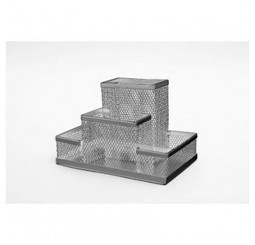 Przybornik na biurko Tres Kaskadowy srebrny