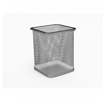 Przybornik na biurko Tres Kwadrat Srebrny