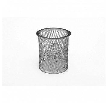 Przybornik na biurko Tres Okrągły srebrny