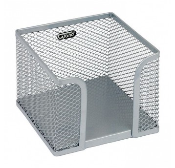 Przybornik na karteczki srebrny metal Grand GR-043